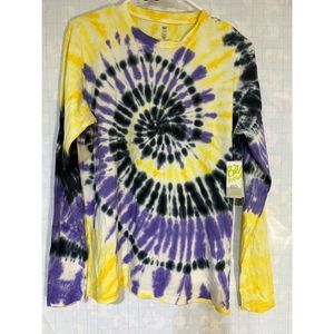 Bp Gender Inclusive In Purple- Yellow Tie Dye Tee xs